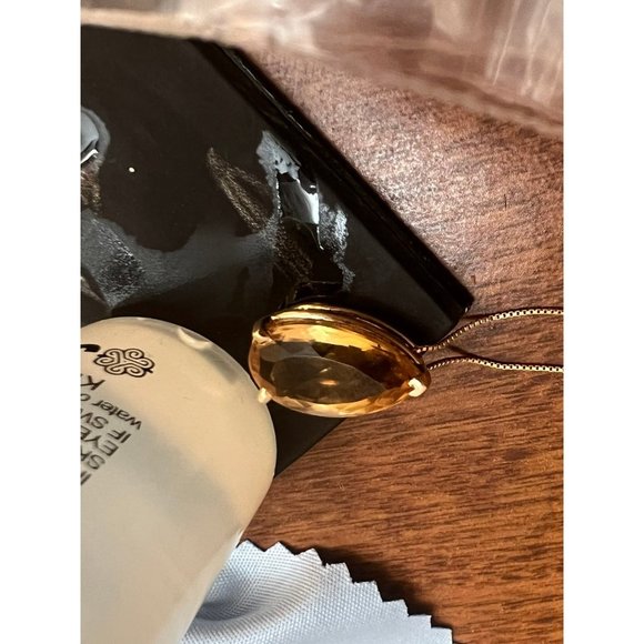 Solid 14k gold genuine 6ctw citrine #072208 - Picture 9 of 11